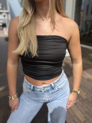 Zwarte bandeau met rimpels