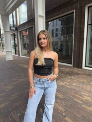 Zwarte bandeau met rimpels