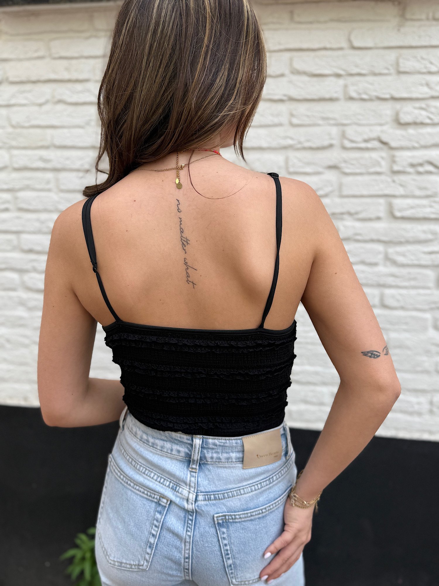 Zwarte body wavy patroon