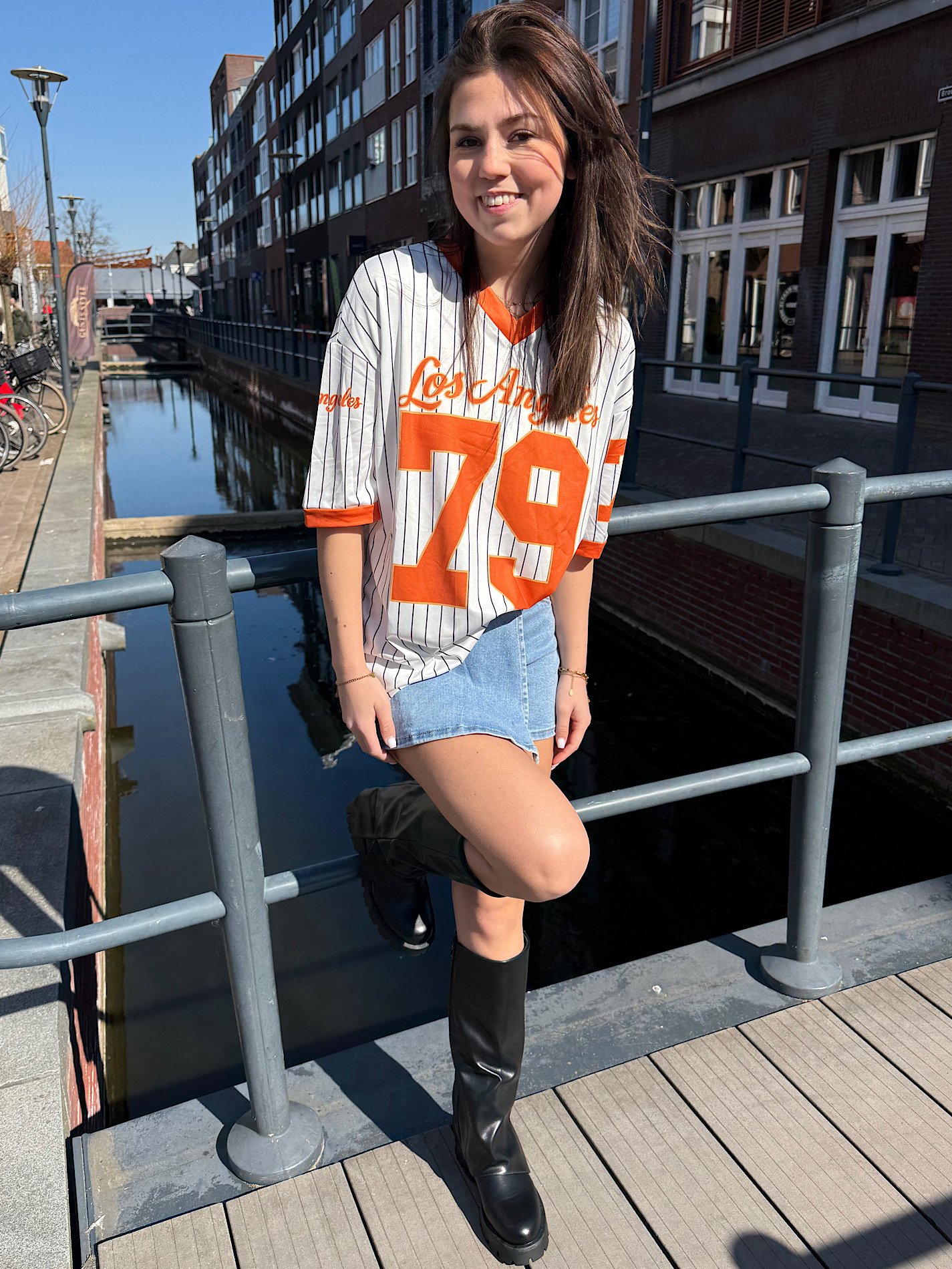 Zwarte laarzen met overlay