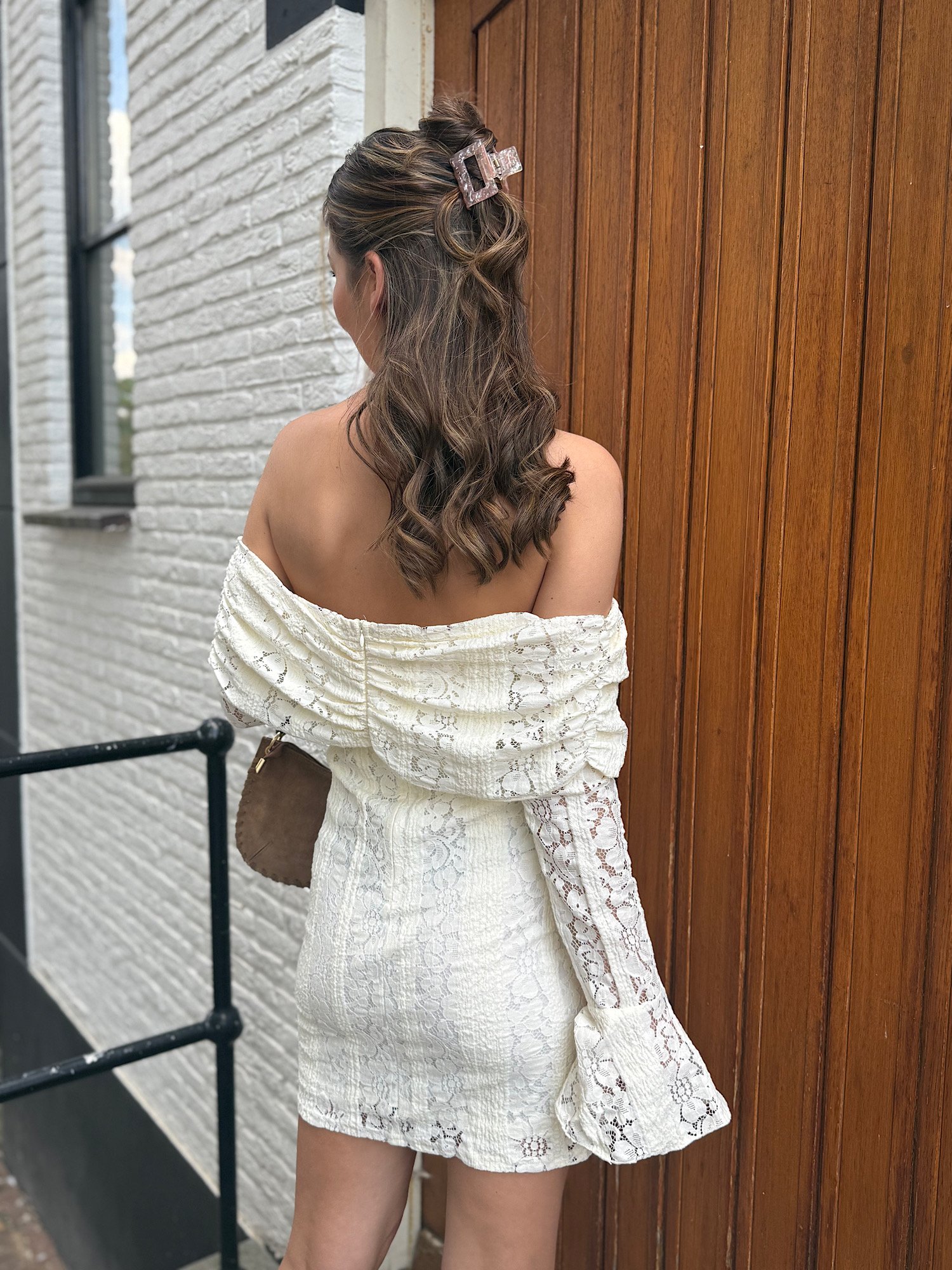 Ecru kanten jurk Amara