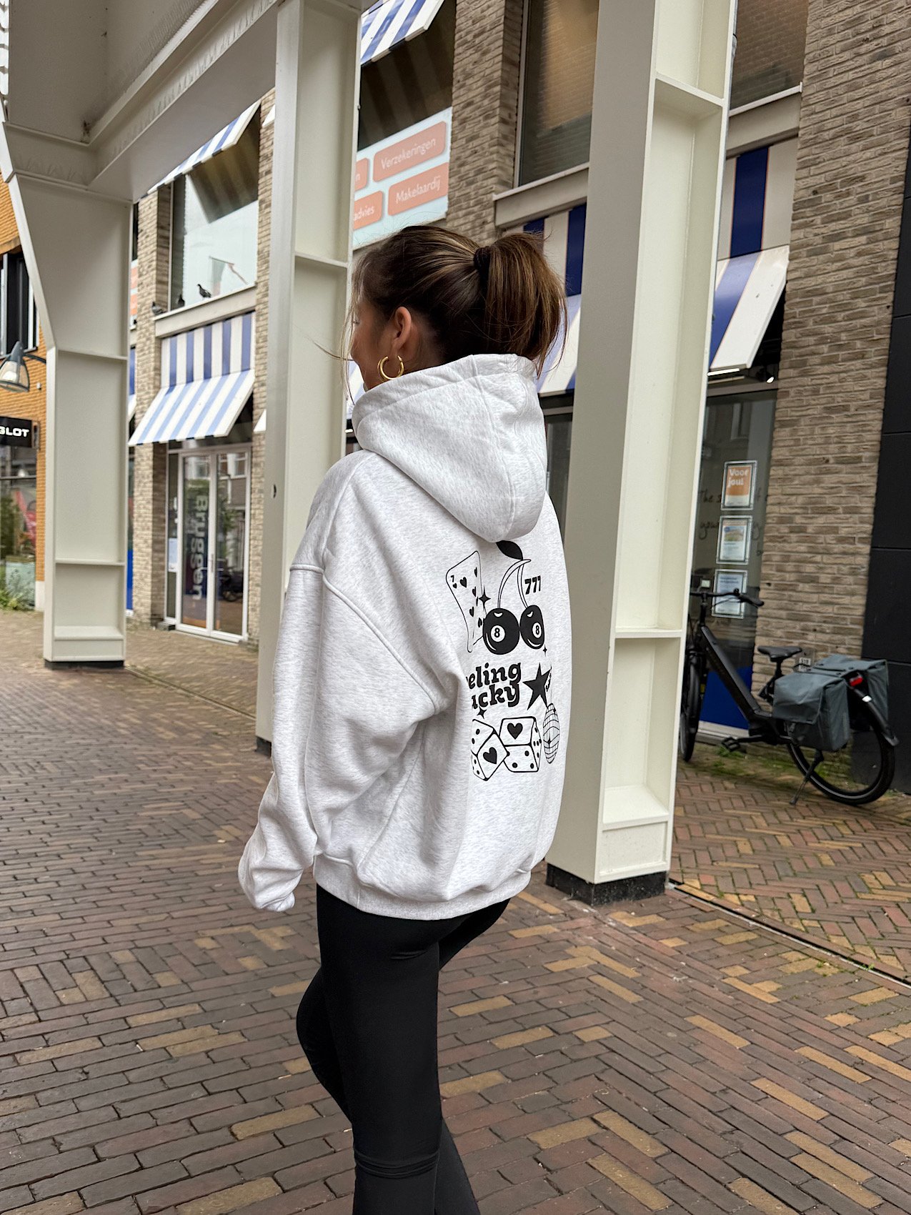 Grijze hoodie lucky seven