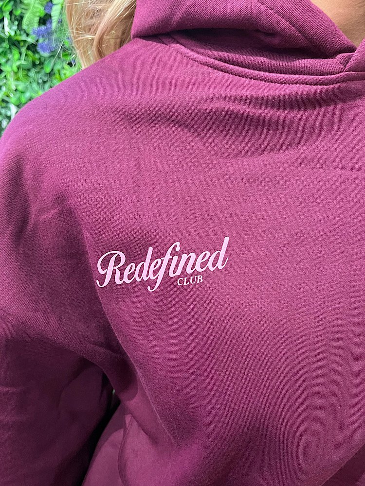 Heart hoodie - bordeaux
