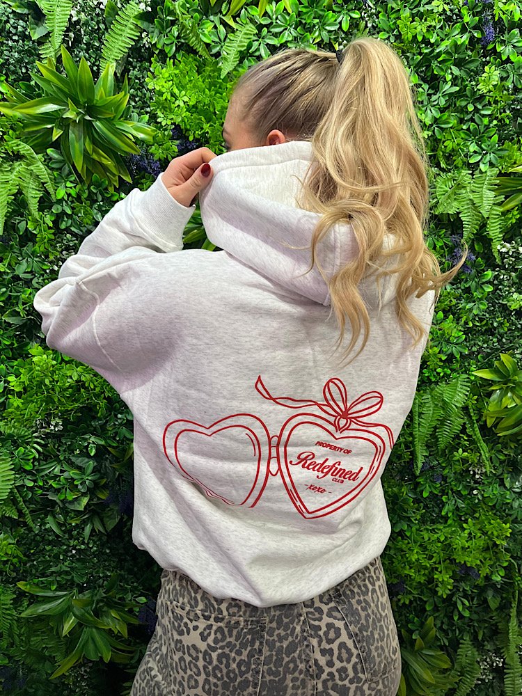 Heart hoodie - grijs