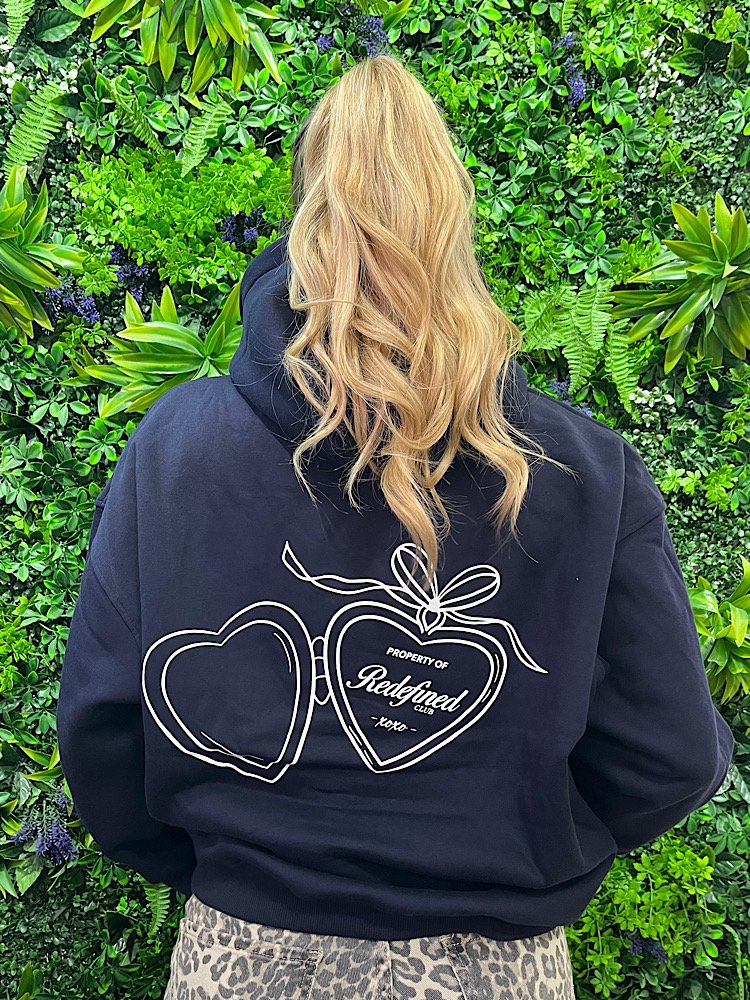 Heart hoodie - navy