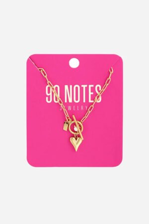 Heart Lock ketting - Goud