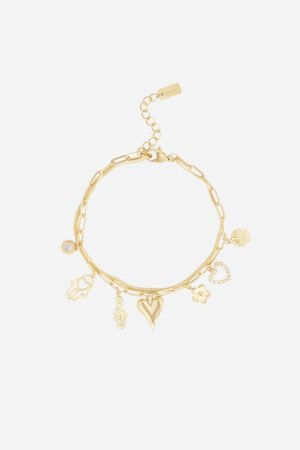 Heart & Soul Charm armband - Goud