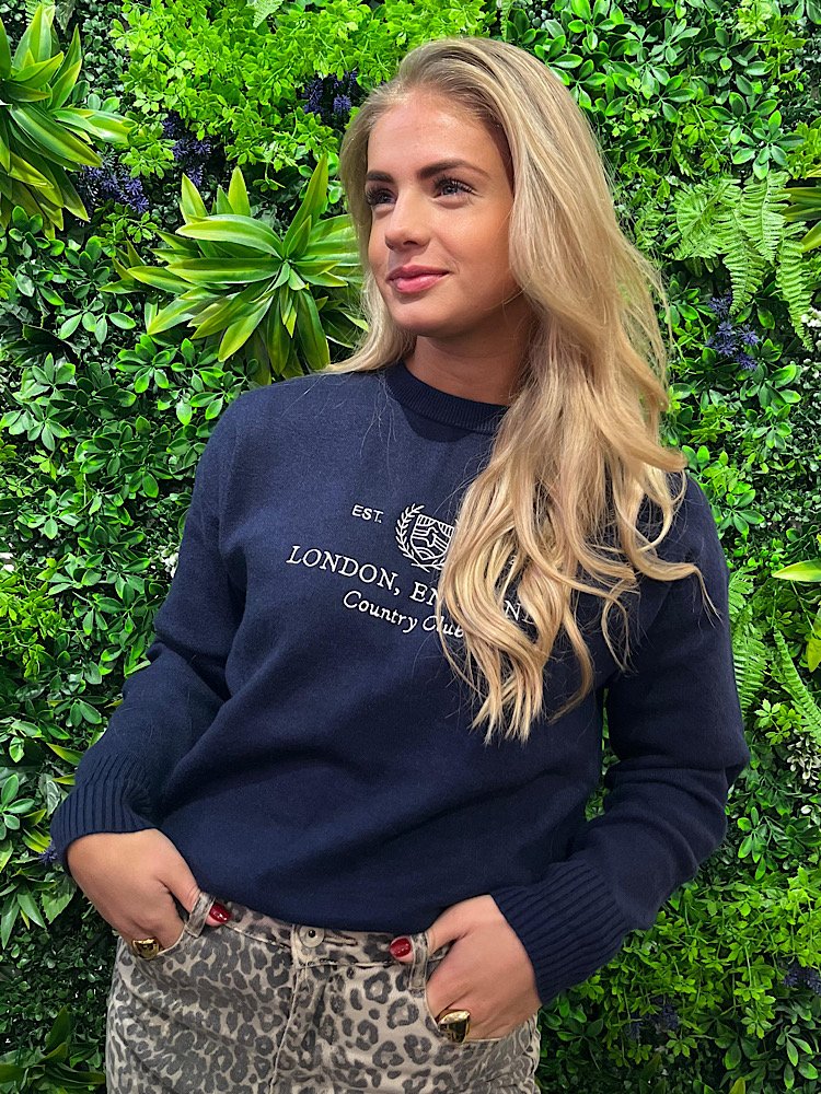 London knit sweater - navy