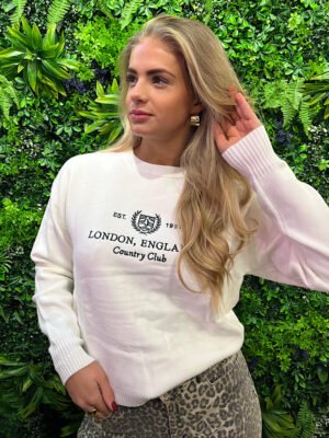 London knit sweater - wit