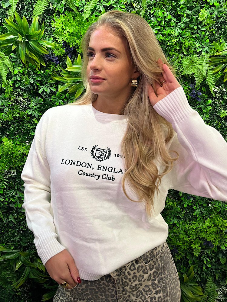 London knit sweater - wit