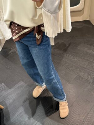 Polkadot sjaaltje - bruin