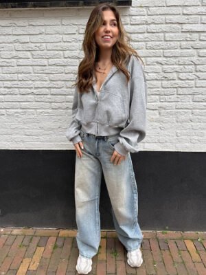 QH - Dirty wash balloon fit all over strass 3880