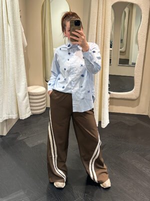 Blouse met steentjes Gianna - blauw