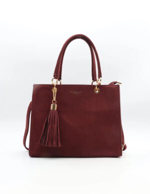 Handtas met gouden details 7580 - bordeaux