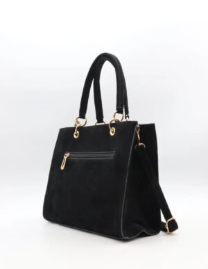 Handtas met gouden details 7580 - zwart