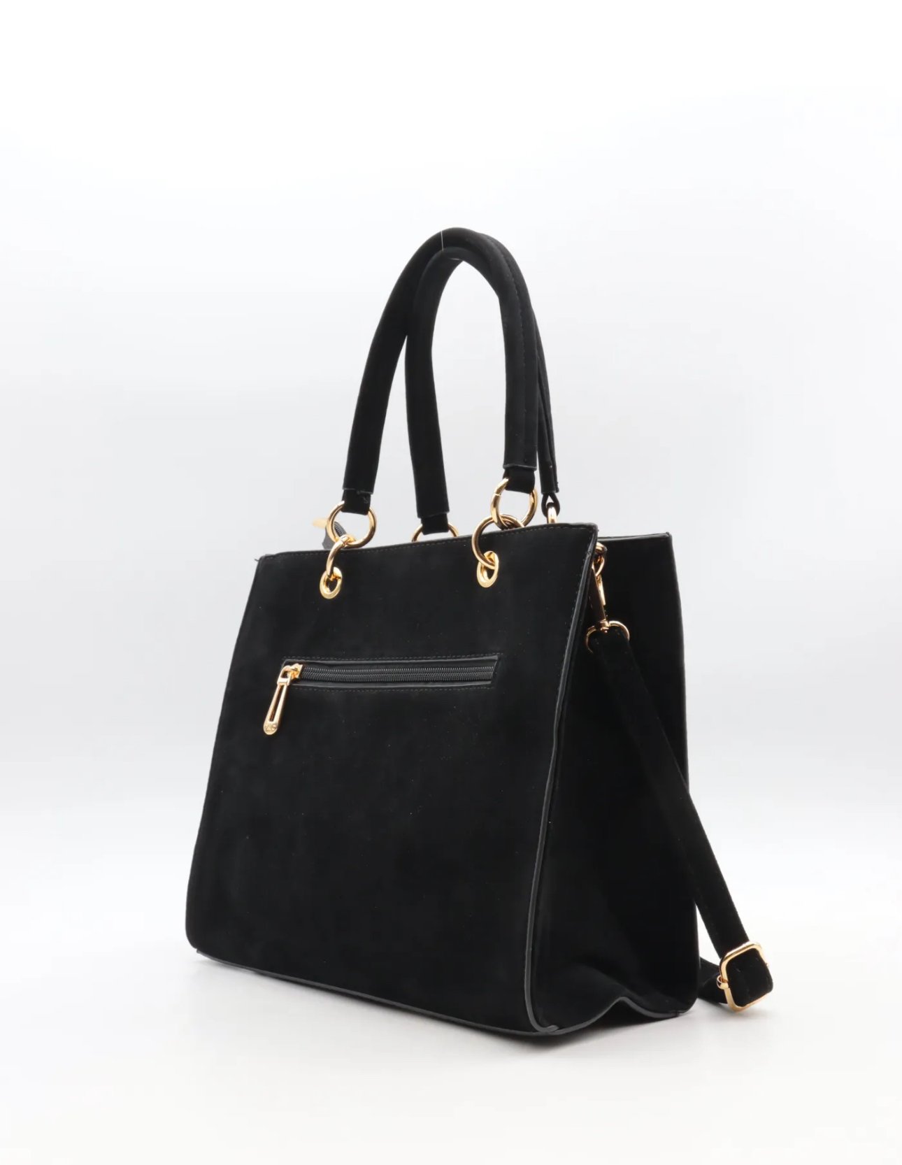 Handtas met gouden details 7580 - zwart