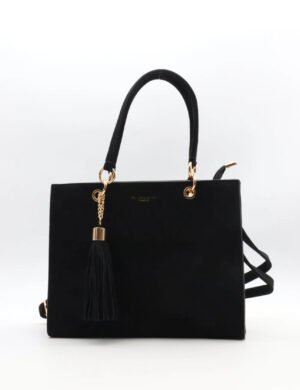 Handtas met gouden details 7580 - zwart