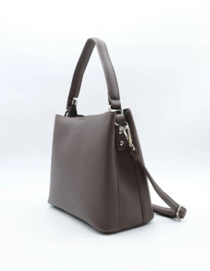 Handtas met zilver slotje 8510 - bruin