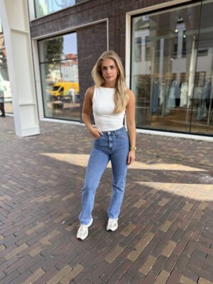 Regular straight leg jeans K2712 - midblauw