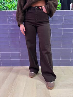 Sides strass jeans 3378-5 - bruin