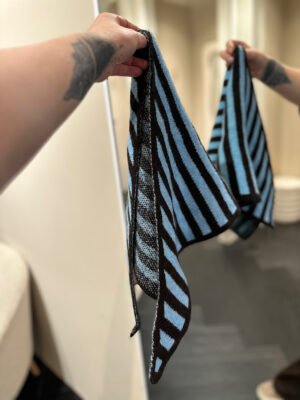 Triangle sjaaltje - blauw/ bruin