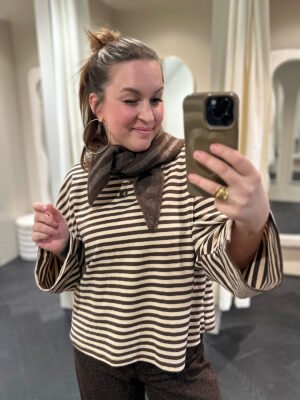 Triangle sjaaltje - bruin/ taupe