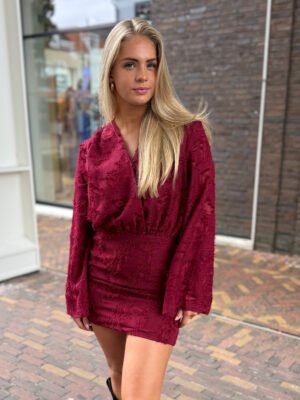 ZM - Bordeaux fluf jurkje Mila