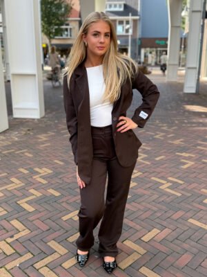 ZM - Bruine highwaist pantalon Zayna