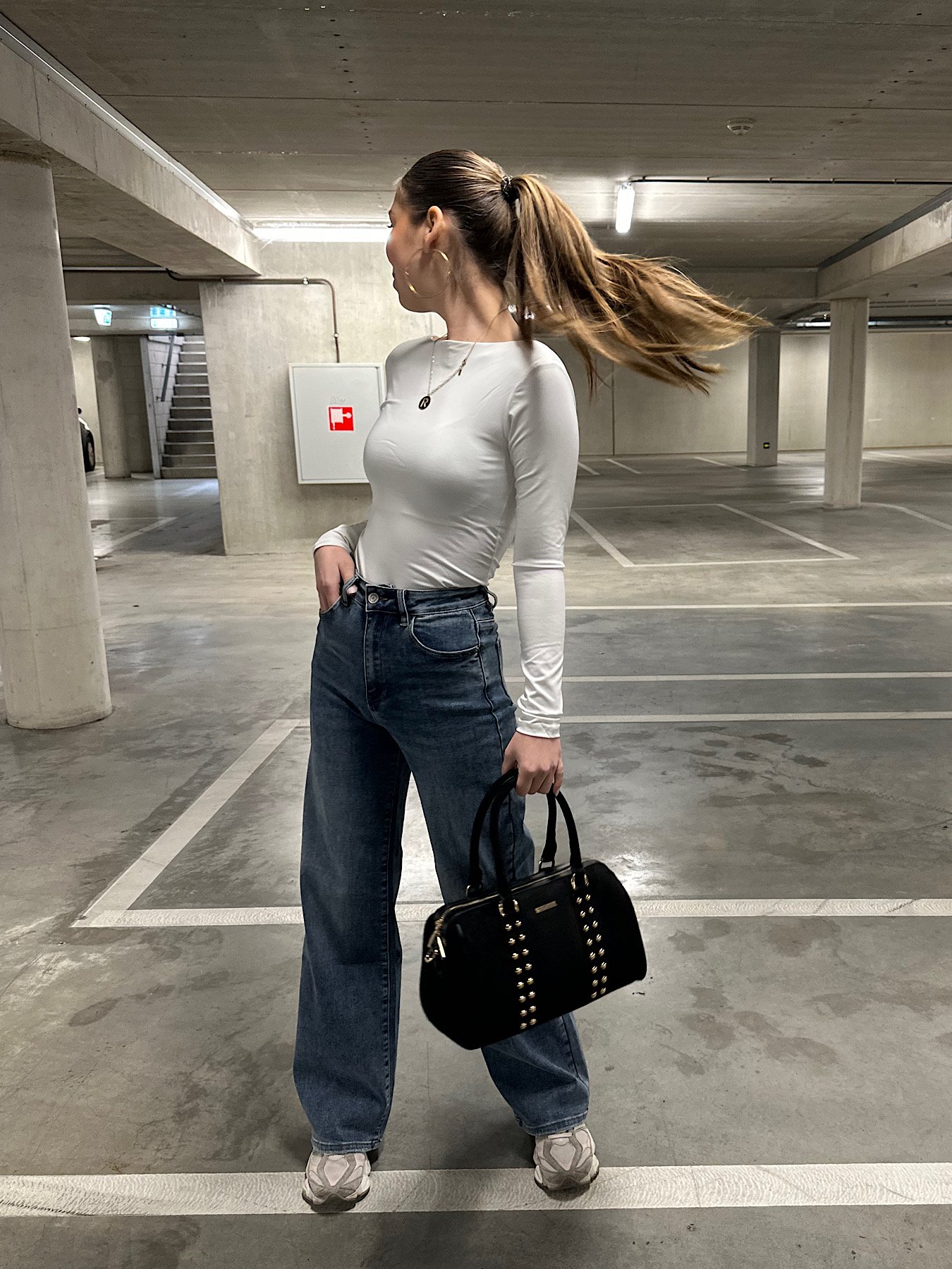 Full length dad fit jeans 6265 - Blauw