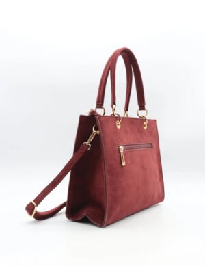 Handtas met gouden details 7580 - bordeaux