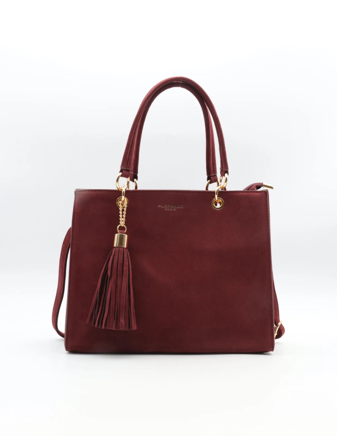 Handtas met gouden details 7580 - bordeaux