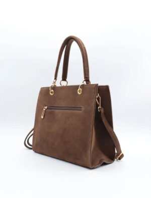 Handtas met gouden details 7580 - bruin