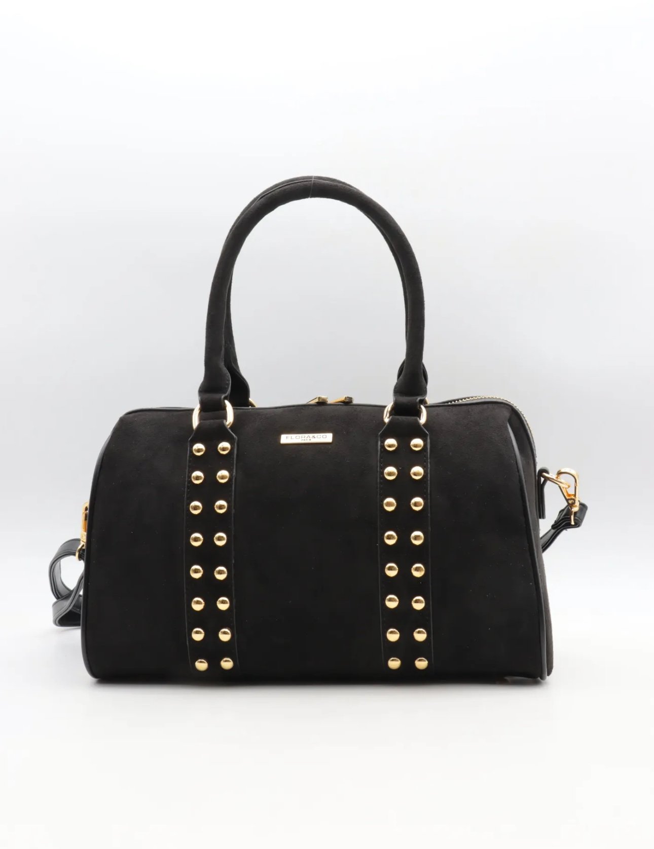 Handtas met studs 1096 - zwart