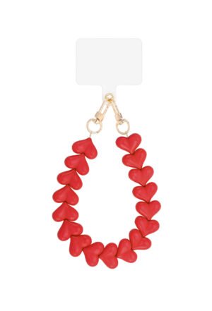 Hart telefoonkoord - rood