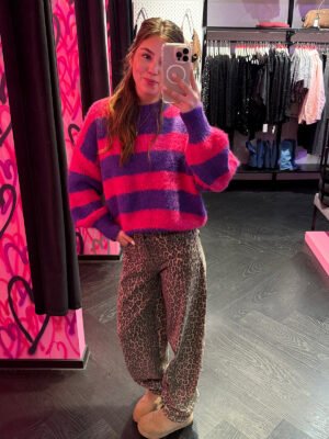 Leopard balloon fit jeans