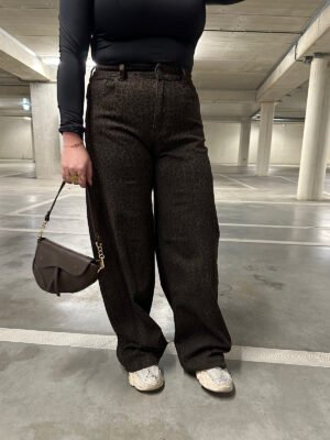 Panterprint balloon fit jeans 6095 - bruin