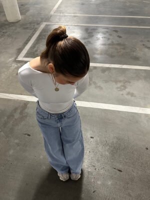 Regular wide leg jeans Z9011 - blauw