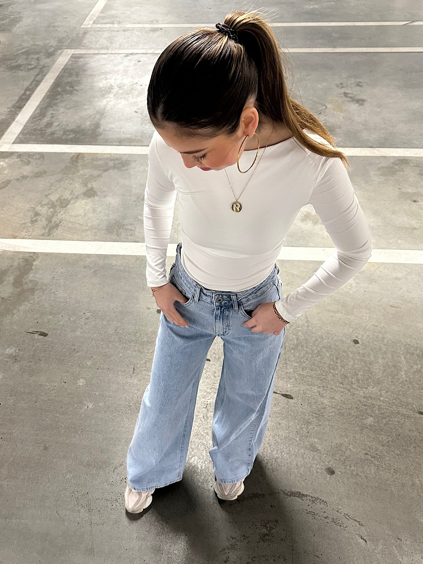 Regular wide leg jeans Z9011 - blauw