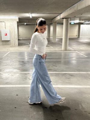 Regular wide leg jeans Z9011 - blauw