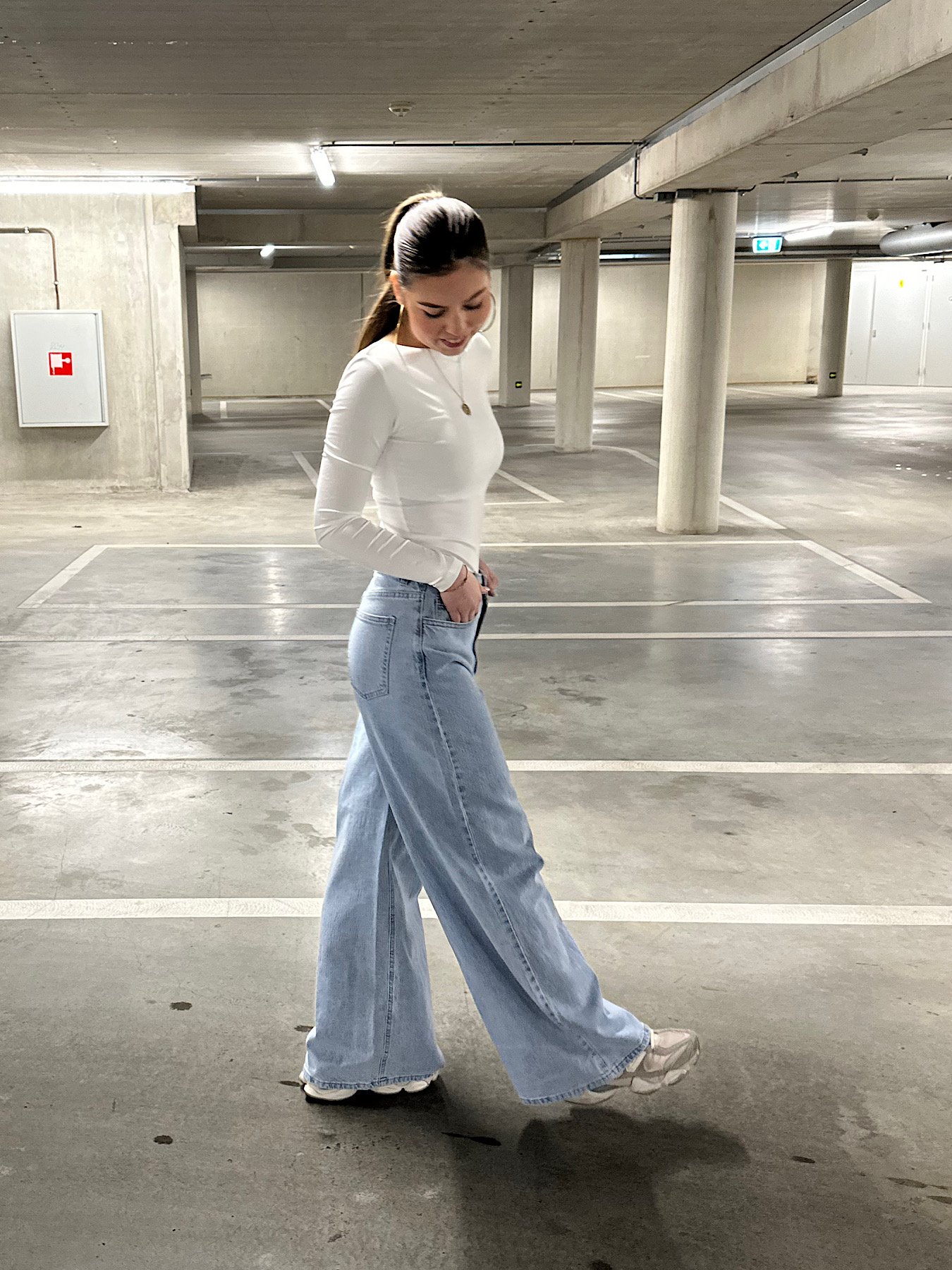 Regular wide leg jeans Z9011 - blauw