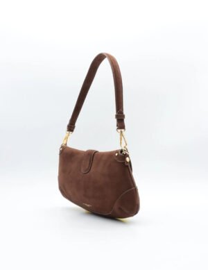 Schoudertasje met studs 1095 - bruin