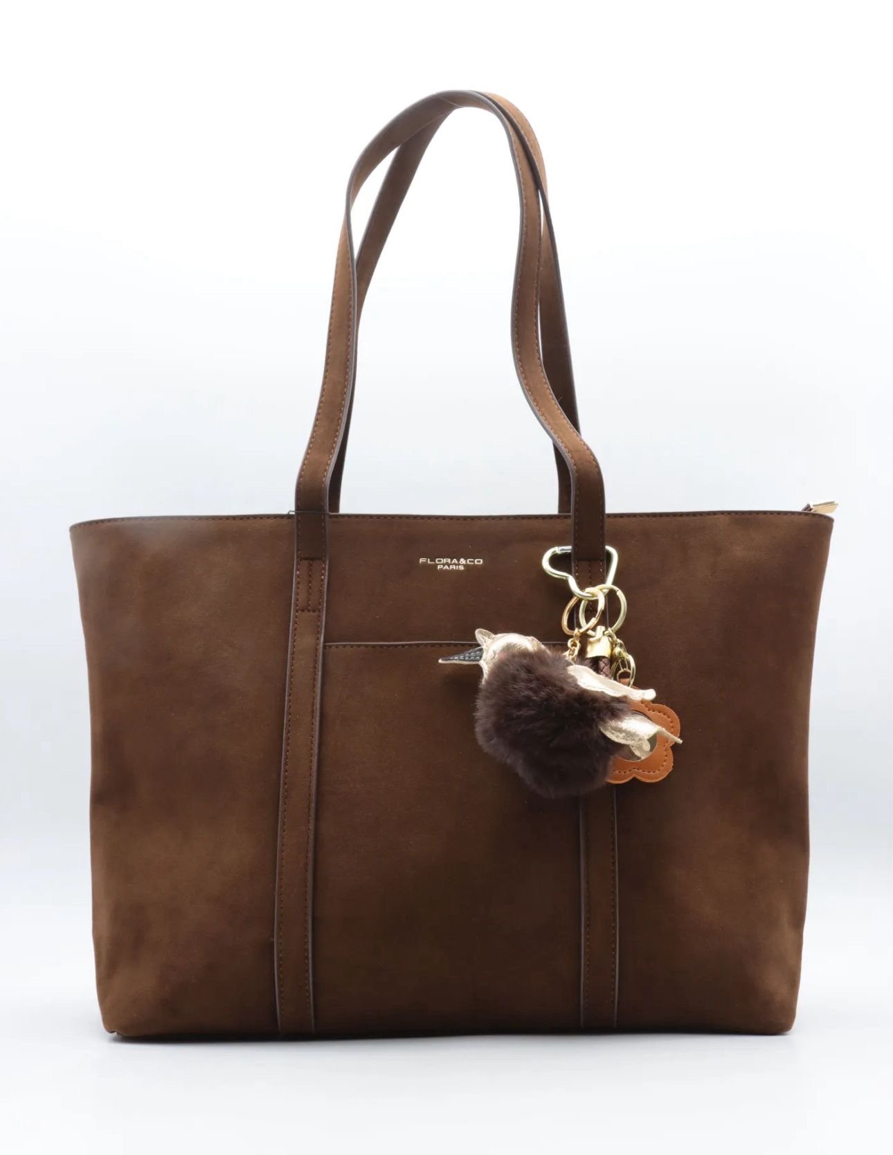 Shopper met charms 7528 - bruin
