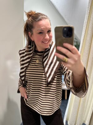 Triangle sjaaltje - bruin/ ecru