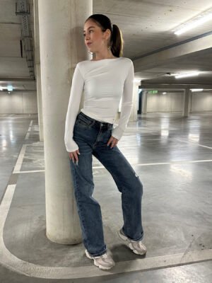 Wide leg jeans tall 6320-9 - blauw