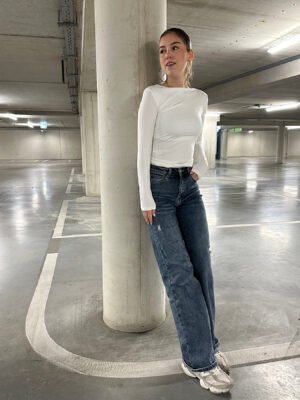 Wide leg jeans tall 6320-9 - blauw