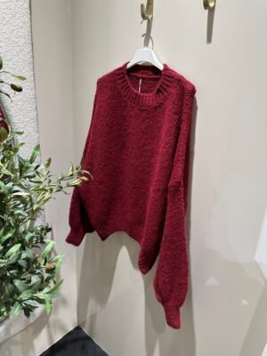 Bordeaux gebreide trui LUMI