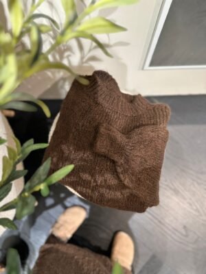 Bruine gebreide trui LUMI