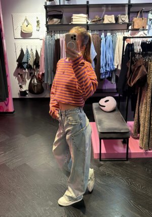 Dirty wash balloon met grote zakken 3832 - blauw