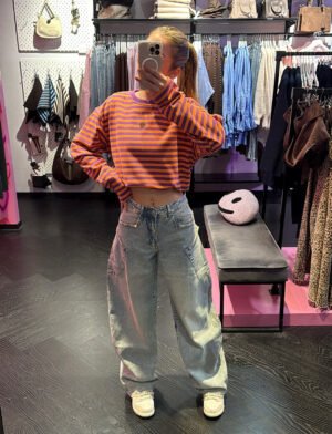 Dirty wash balloon met grote zakken 3832 - blauw