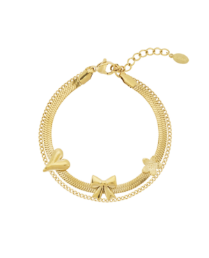 Gouden summer love armband